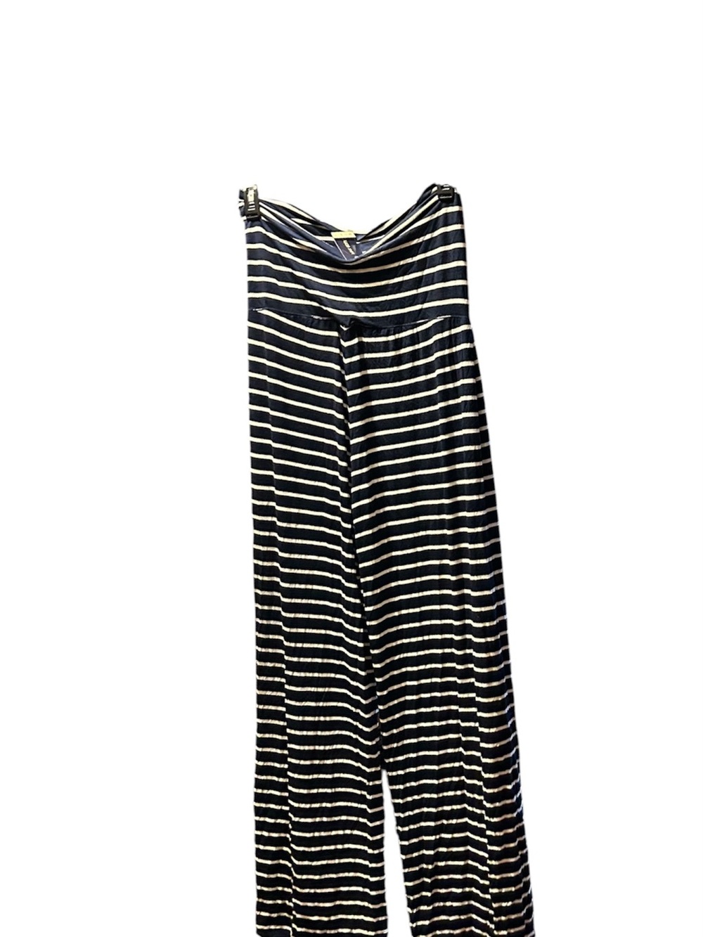 Max Edition Black & White Striped Wide-Leg Jumpsuit